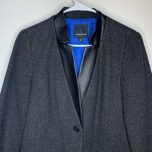 Trouve Blazer with black vinyl sleeves